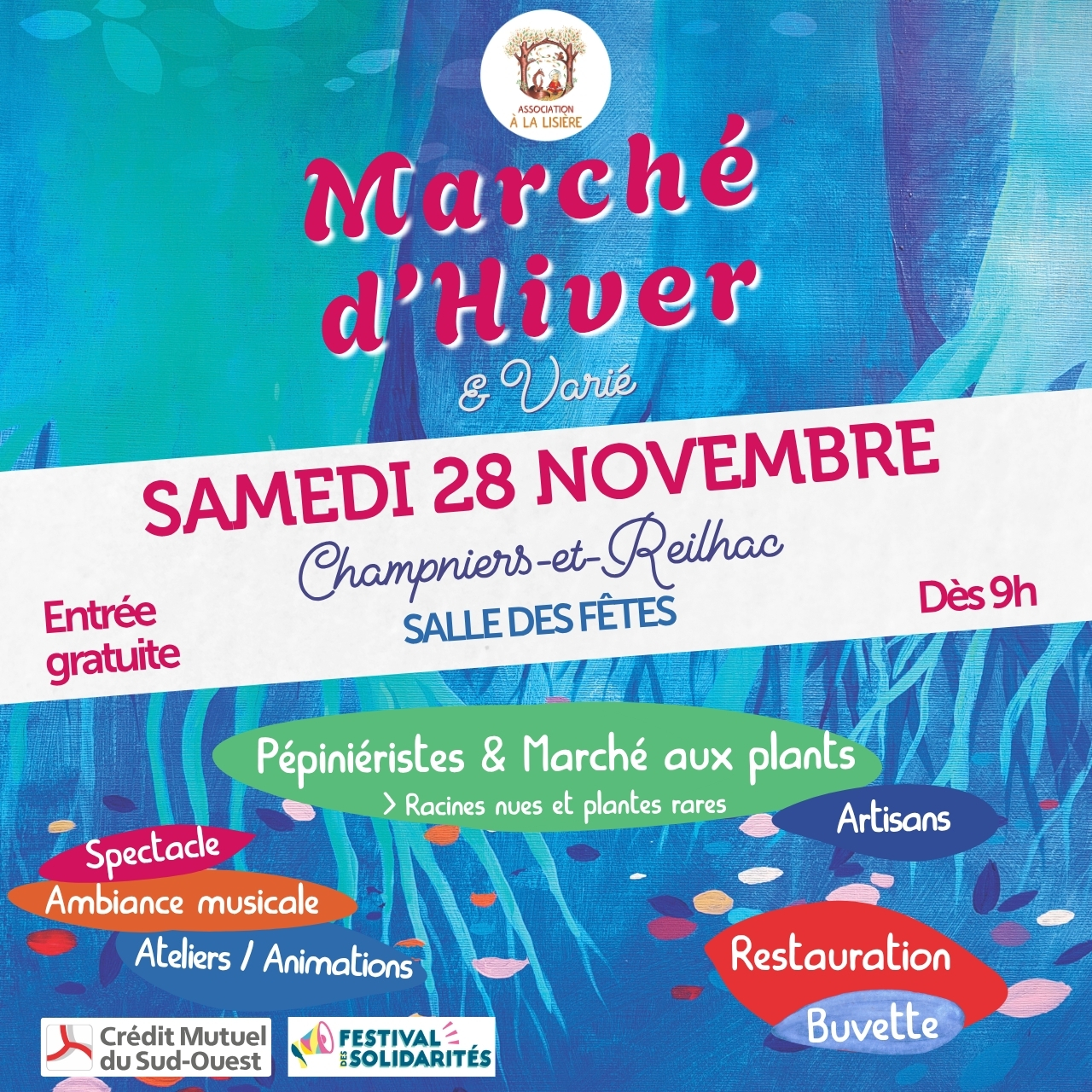 Marché d'Hiver et Varié, le 28 novembre à la Salle des fêtes de Champniers-et-Reilhac